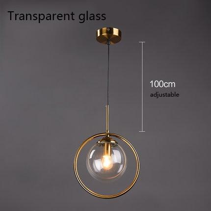 Calarbo™ Silvana - Modern Ring Pendant Light Transparent Glass - 1 Bulb