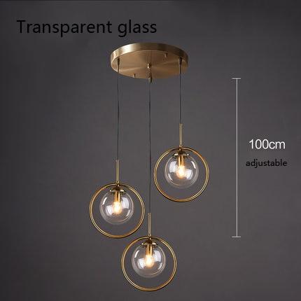 Calarbo™ Silvana - Modern Ring Pendant Light Transparent Glass - Uneven 3 Bulbs