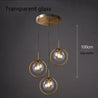 Calarbo™ Silvana - Modern Ring Pendant Light Transparent Glass - Uneven 3 Bulbs