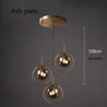 Calarbo™ Silvana - Modern Ring Pendant Light Ash Glass - Uneven 3 Bulbs