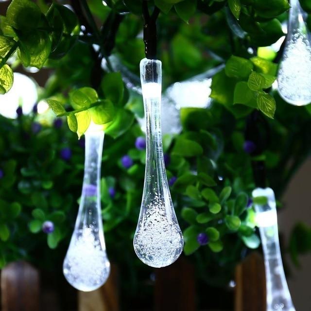 Calarbo™ Solar Droplet Bulb String Light White