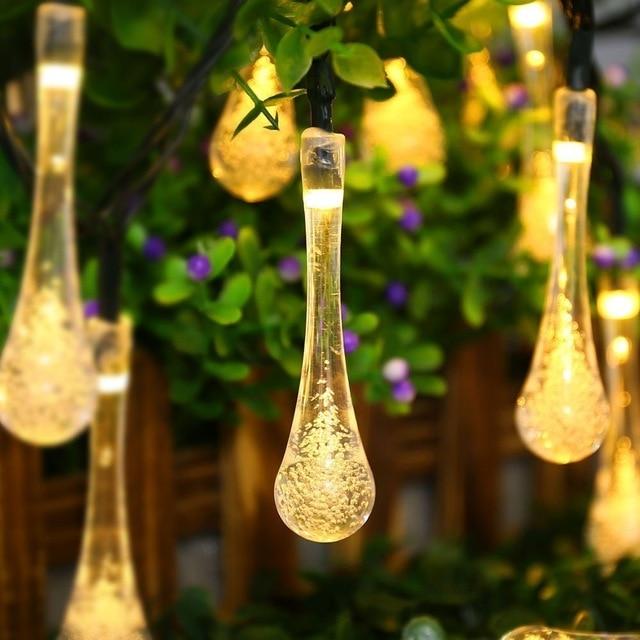 Calarbo™ Solar Droplet Bulb String Light Warm White