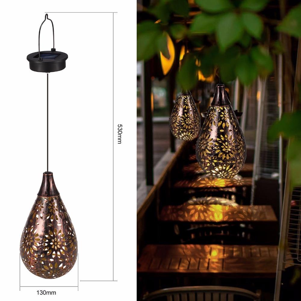 Calarbo™ Milton - Solar Water Droplet Hanging Garden Lamp