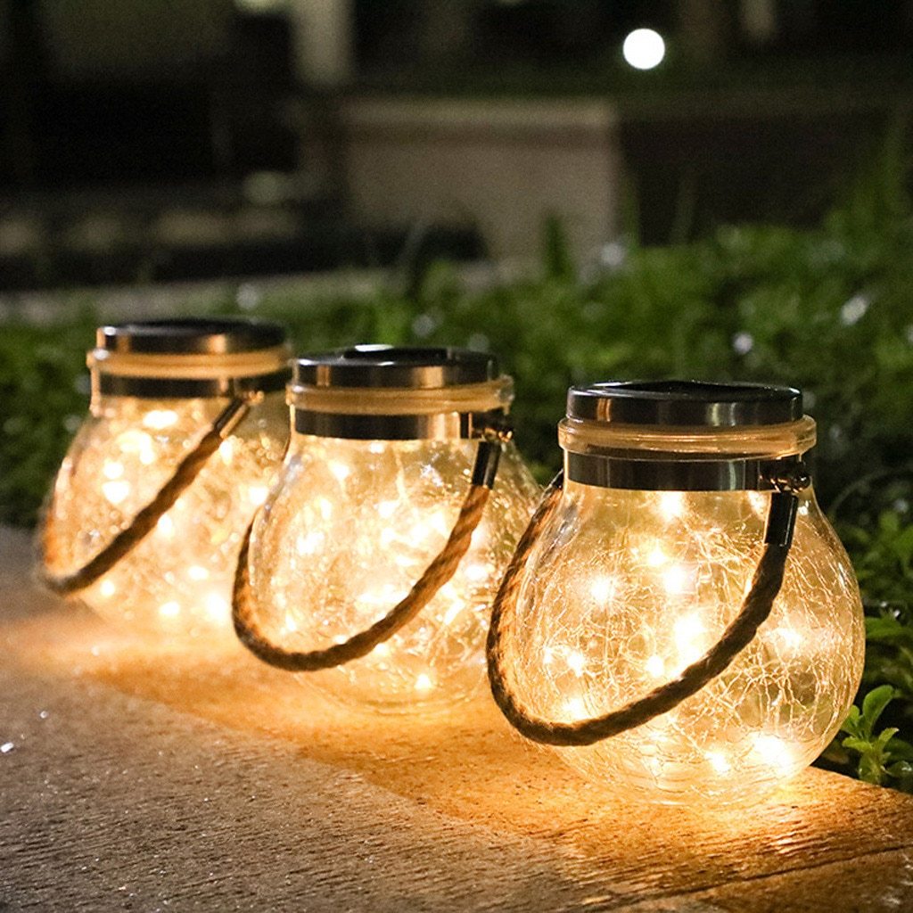 Calarbo™ Modern Round Glass Jar Garden Hanging Lamp