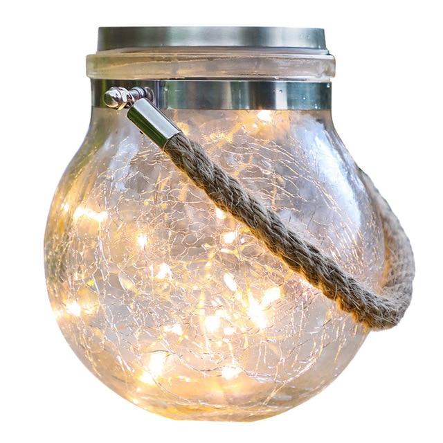 Calarbo™ Modern Round Glass Jar Garden Hanging Lamp Default Title