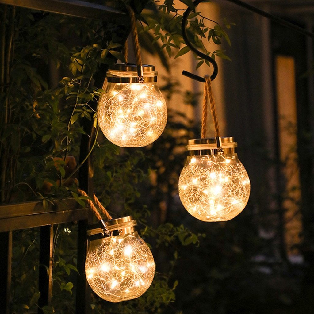 Calarbo™ Modern Round Glass Jar Garden Hanging Lamp