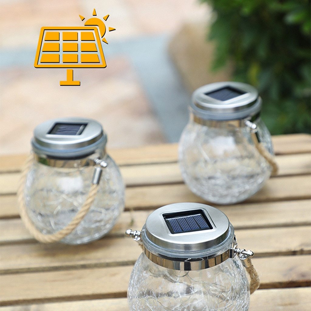 Calarbo™ Modern Round Glass Jar Garden Hanging Lamp