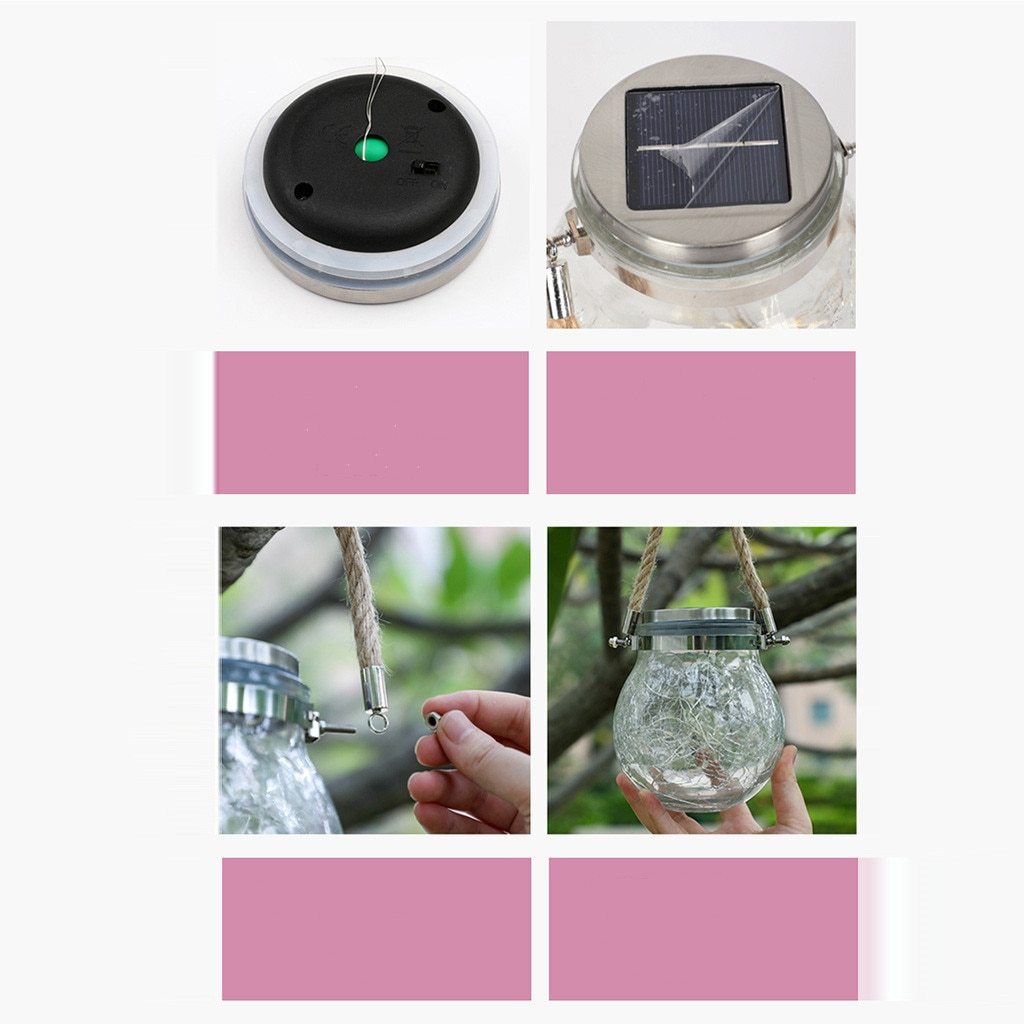 Calarbo™ Modern Round Glass Jar Garden Hanging Lamp