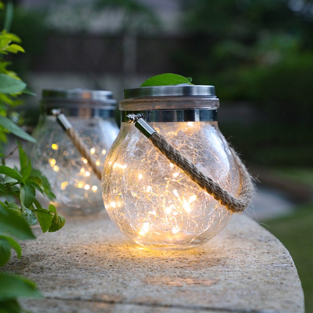 Calarbo™ Modern Round Glass Jar Garden Hanging Lamp