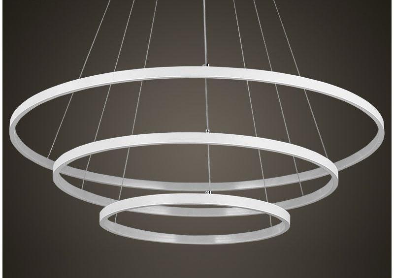 Calarbo™ Indoor Modern Circular Ring Chandelier White Chandelier