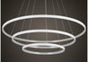 Calarbo™ Indoor Modern Circular Ring Chandelier White Chandelier