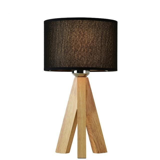 Calarbo™ Lizbeth - Three Leg Wooden Base Lamp Black