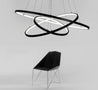 Calarbo™ Indoor Modern Circular Ring Chandelier Black Chandelier