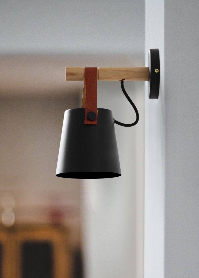 Calarbo™ Nordic Wooden Hanging Wall Lamp Light