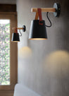 Calarbo™ Nordic Wooden Hanging Wall Lamp Black Light