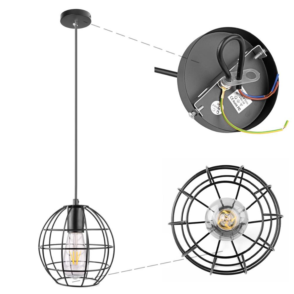Calarbo™ Spherical Hanging Cage Drop Ceiling Light Light