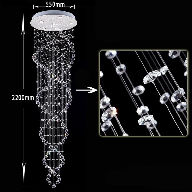 Calarbo™ Modern LED Double Spiral Crystal Chandelier Chandelier