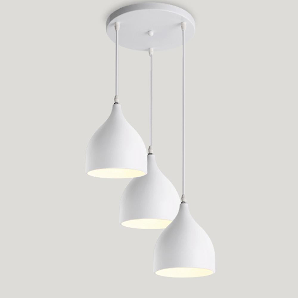 Calarbo™ Modern Nordic Pendant Hanging Lights White 3 Round Light
