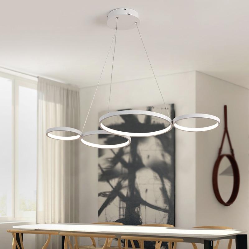 Calarbo™ Gleam - Minimalism Art Deco Hanging Light White Small - 37" x 20" Warm White Light