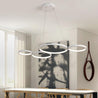 Calarbo™ Gleam - Minimalism Art Deco Hanging Light White Small - 37" x 20" Warm White Light