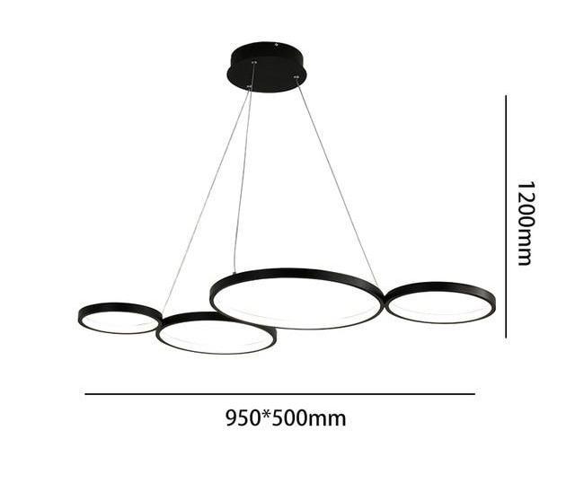 Calarbo™ Gleam - Minimalism Art Deco Hanging Light Black Small - 37" x 20" Light
