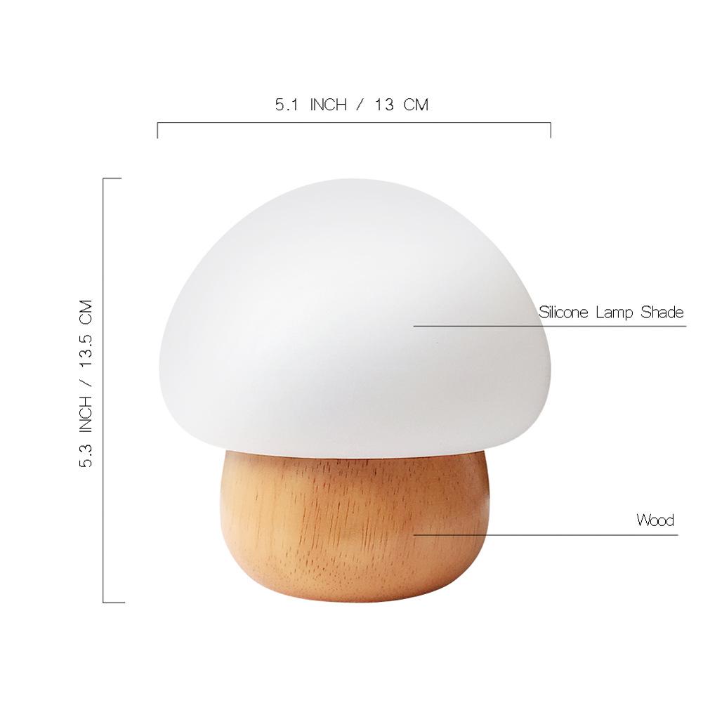 Calarbo™ Champi - Wooden Base Mushroom Lamp Light
