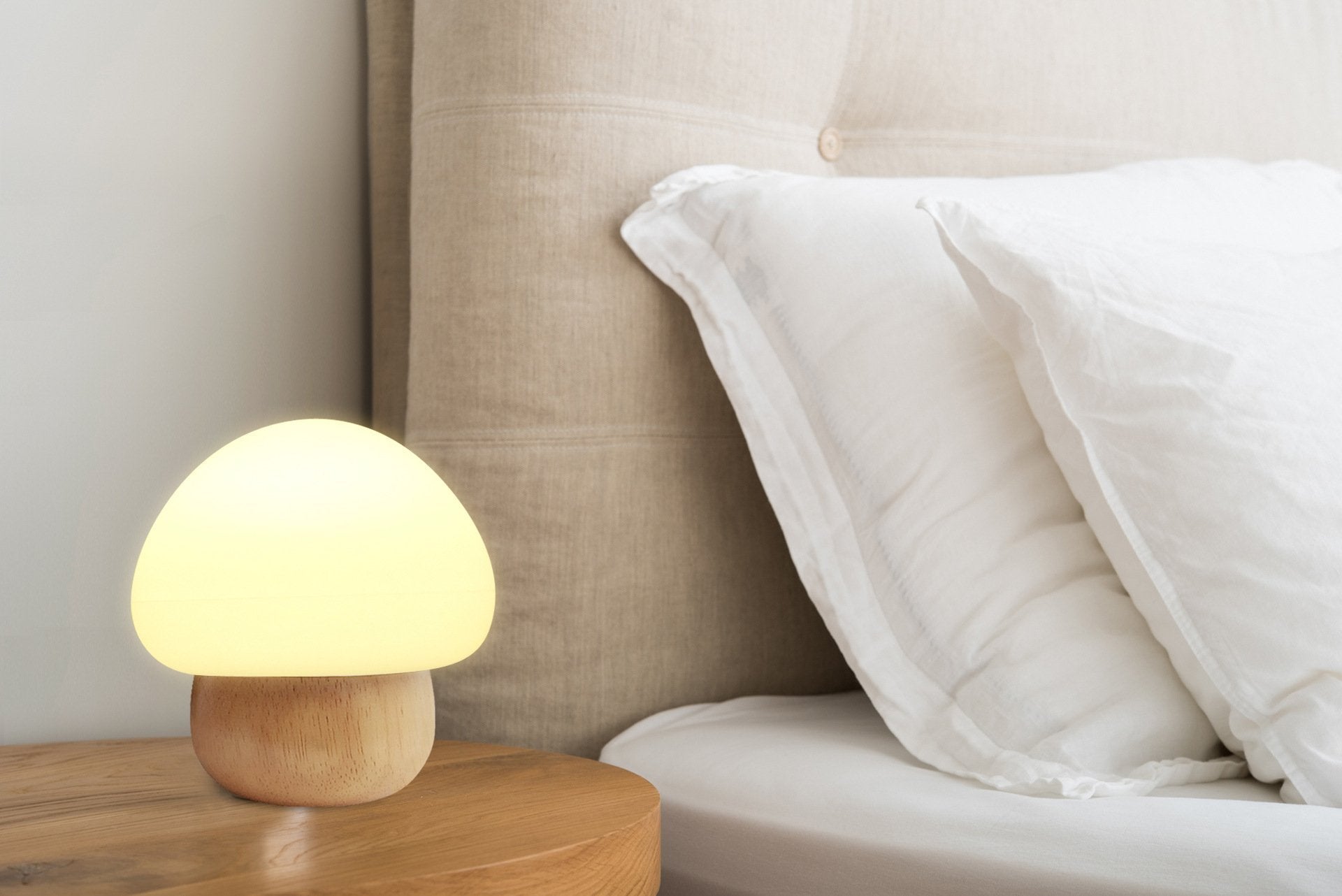 Calarbo™ Champi - Wooden Base Mushroom Lamp Light