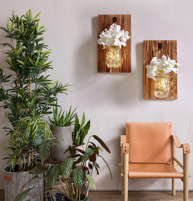 Calarbo™ Jinx - Wall Mounted Fairy Light Mason Jar Light