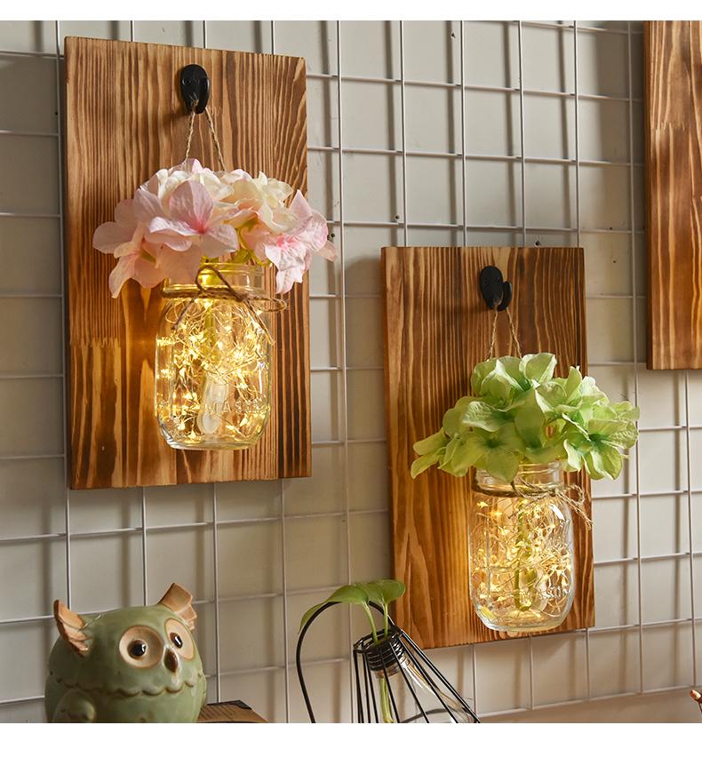Calarbo™ Jinx - Wall Mounted Fairy Light Mason Jar Light