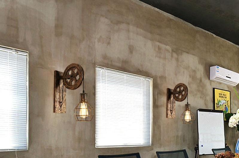 Calarbo™ Loft - Industrial Vintage Pulley Wall Mounted Lamp Light