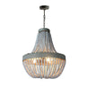 Calarbo™ Metis - Vintage Wooden Beaded Round Chandelier Chandelier