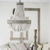Calarbo™ Metis - Vintage Wooden Beaded Round Chandelier Chandelier