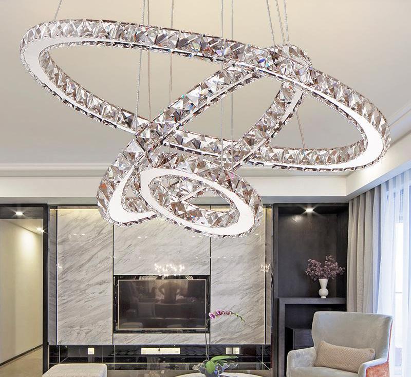Calarbo™ Circular Crystal LED Chandelier Cool White Chandelier