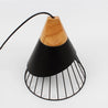 Calarbo™ Wooden Base Iron Cage Hanging Nordic Lamp Black Light