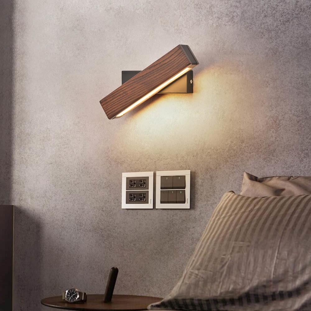 Calarbo™ Vera - Rotated LED Lamp Dark Wood Light