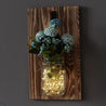 Calarbo™ Jinx - Wall Mounted Fairy Light Mason Jar Dark Green Light