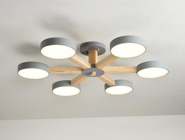 Calarbo™ Modern Luxury Multi Stem Lamp Chandelier Gray 6 Chandelier