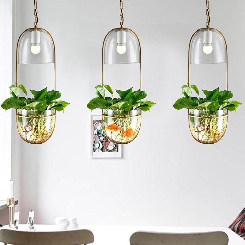 Calarbo™ Lileas - Modern Hanging Planter Lamp Gold Light