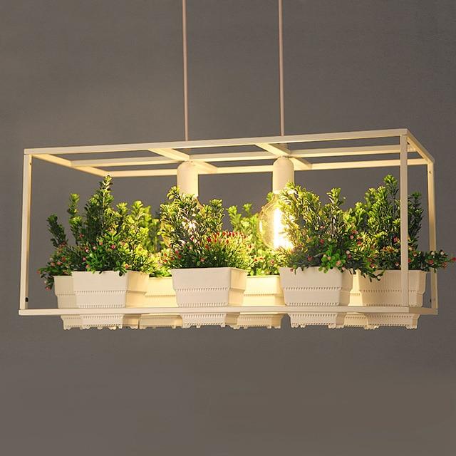 Calarbo™ Iron Planter Chandelier White Chandelier