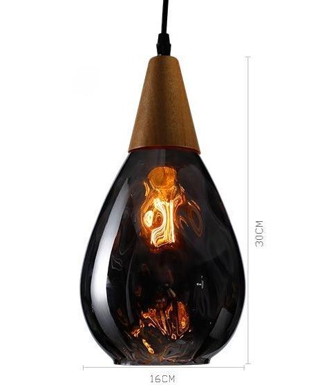 Calarbo™ Sergia - Modern Nordic Drop Glass Pendant Lamp Black Light