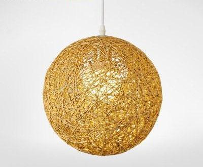Calarbo™ Hilde - Vintage Wicker Pendant Lamp Gold Light