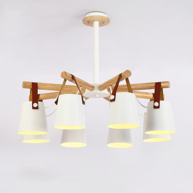 Calarbo™ Modern Nordic Drop Down Pendant Chandelier White 8 Chandelier