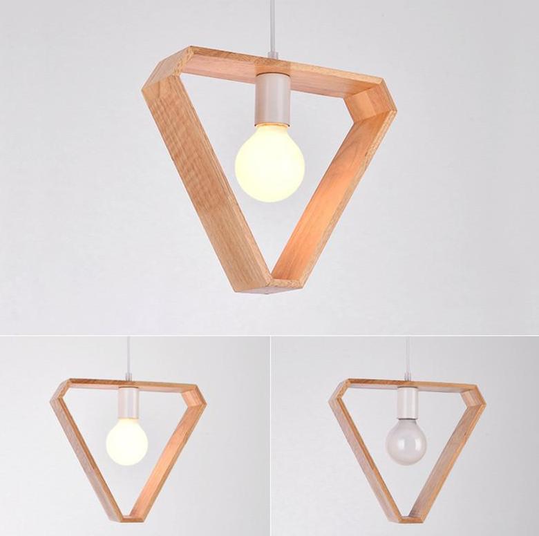 Calarbo™ Geometric Hanging Wooden Lights Light