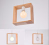 Calarbo™ Geometric Hanging Wooden Lights Square Light