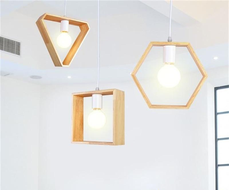 Calarbo™ Geometric Hanging Wooden Lights Light
