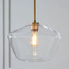 Calarbo™ Meriall - Hanging Glass Pendant Lamp Clear Large - 15" x 10" Light