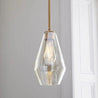 Calarbo™ Meriall - Hanging Glass Pendant Lamp Clear Medium - 6.5" x 11" Light
