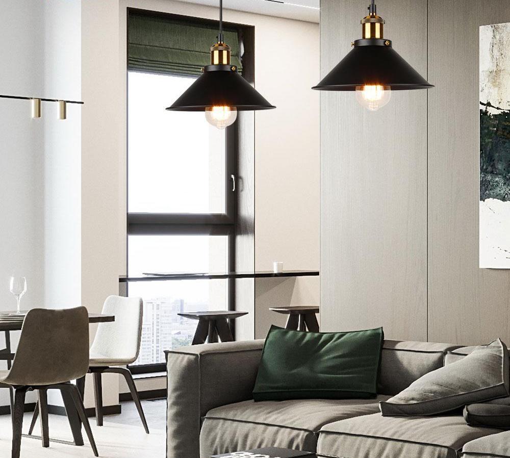 Calarbo™ Pius - Modern Shade Hanging Lamp Black Light