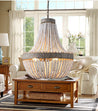 Calarbo™ Metis - Vintage Wooden Beaded Round Chandelier Chandelier
