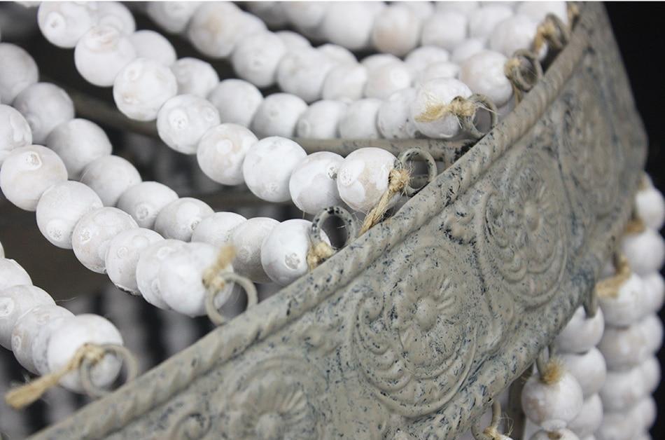 Calarbo™ Metis - Vintage Wooden Beaded Round Chandelier Chandelier